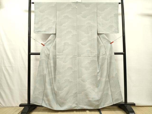平和屋着物■上質な小紋 作家物 雲取り文 暈し染め 正絹 逸品 未使用 DABI3911ya