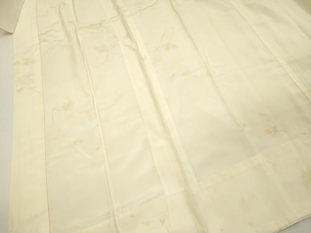 平和屋着物■長襦袢 無双仕立て 枝花文 正絹 逸品 DABI3914ya