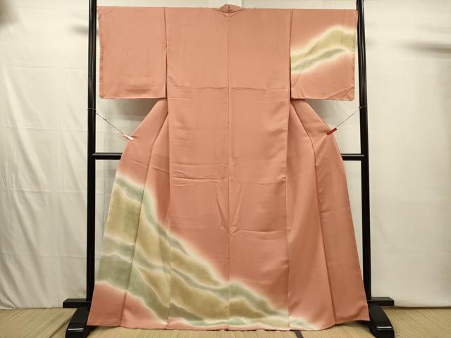 平和屋着物■訪問着 霞文 暈し染め 正絹 逸品 DABI3920ya