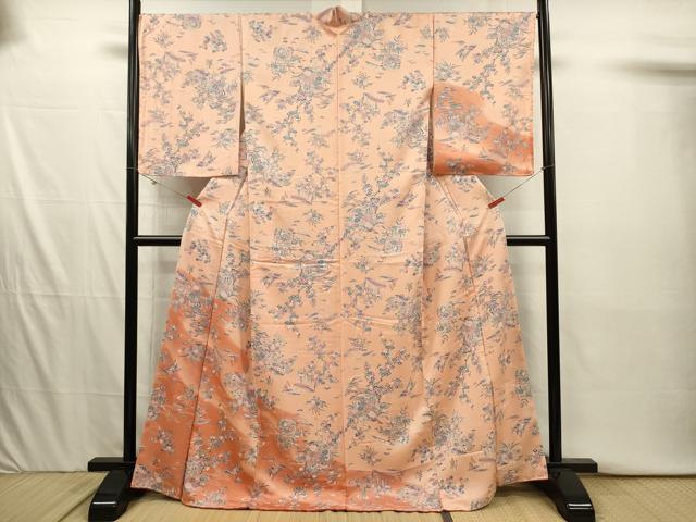 平和屋着物■訪問着 御所車花文 松竹梅 暈し染め 正絹 逸品 未使用 DABI3925ya