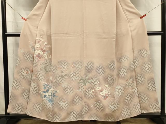 平和屋着物■訪問着 作家物 草花文 暈し染め 金彩 正絹 逸品 DABI3932ya