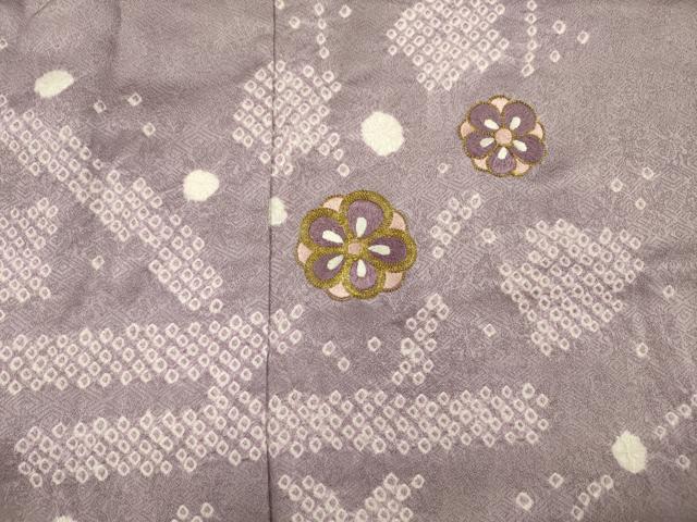 平和屋着物■訪問着 駒刺繍 絞り 流水枝梅文 金彩 正絹 逸品 未使用 DABI3934ya