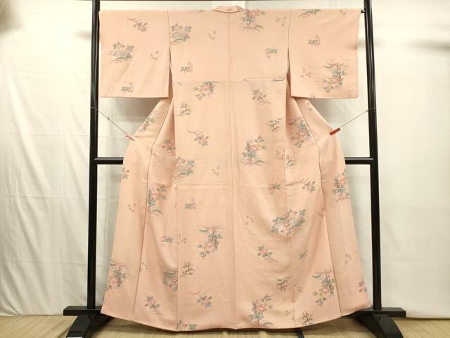 平和屋着物■上質な小紋 雪芝花文 金彩 正絹 逸品 DABI3937ya