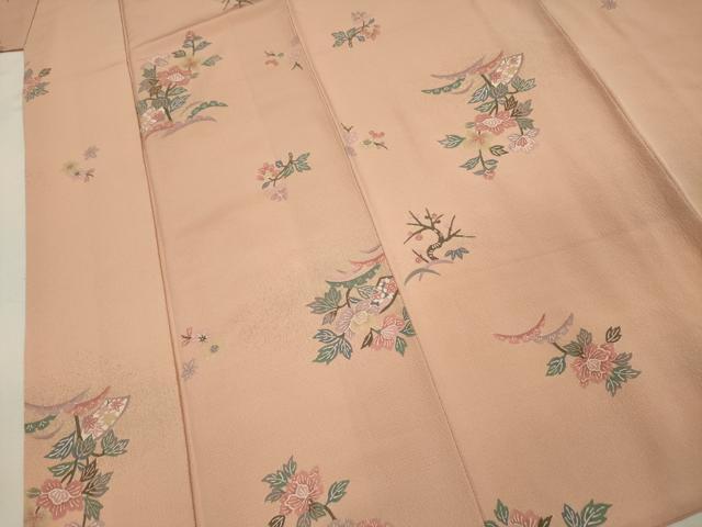 平和屋着物■上質な小紋 雪芝花文 金彩 正絹 逸品 DABI3937ya