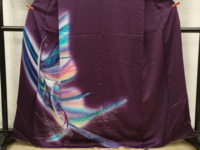平和屋着物■訪問着 孔雀文 暈し染め 金彩 正絹 逸品 DABI3942ya