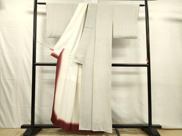 平和屋着物■江戸小紋 行儀 鬼しぼ縮緬 正絹 逸品 DABI3944ya