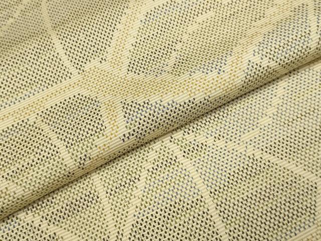 平和屋着物▽上質な紬 単衣 抽象文様 正絹 逸品 DABI4036du
