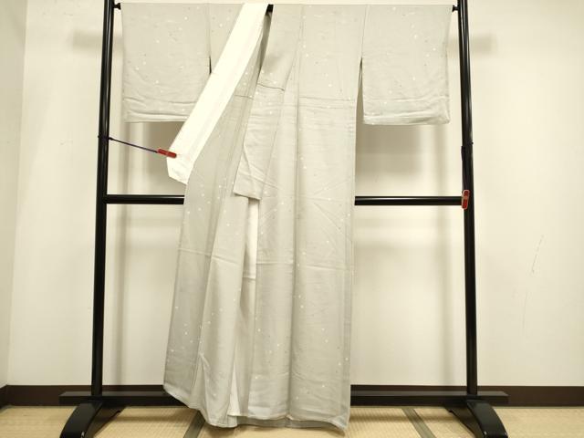 平和屋着物▽上質な小紋 単衣 吹き寄せ地紋 正絹 逸品 DABI4044du