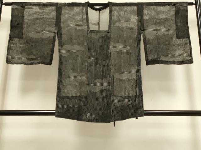 平和屋着物▽道行コート スリーシーズン 春夏秋 塵除け 雲文 正絹 逸品 DABI4045du