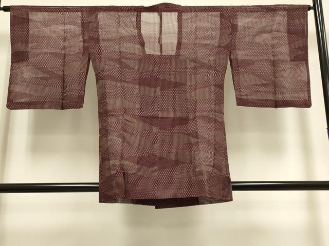 平和屋着物▽道行コート スリーシーズン 春夏秋 塵除け 霞文 正絹 逸品 DABI4068du