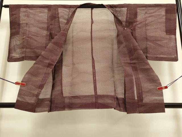 平和屋着物▽道行コート スリーシーズン 春夏秋 塵除け 霞文 正絹 逸品 DABI4068du