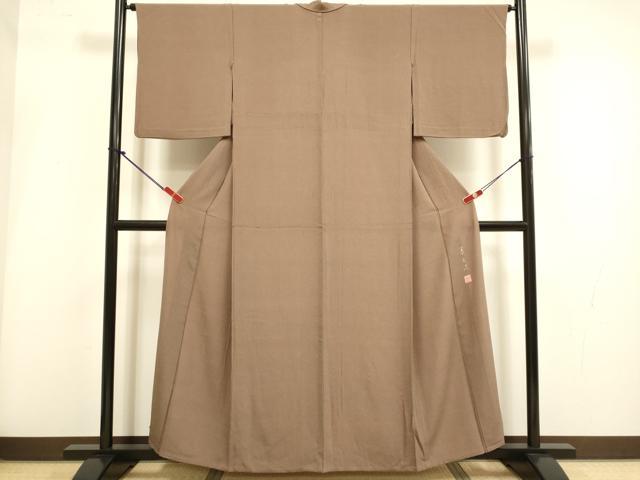 平和屋着物▽江戸小紋 単衣 作家物 草木染 鮫小紋柄 正絹 逸品 DABI4088du