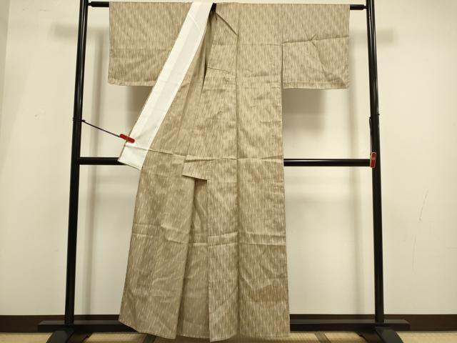 平和屋着物▽上質な紬 単衣 絣間道 正絹 逸品 未使用 DABI4107du