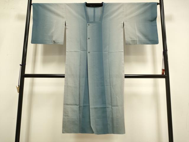 平和屋着物▽道行コート スリーシーズン 春夏秋 塵除け 縞 ロング丈 正絹 逸品 DABI4140du