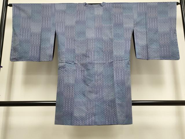 平和屋着物▽道行コート リバーシブル スリーシーズン 春夏秋 塵除け 変わり市松文 正絹 逸品 未使用 DABI4147du