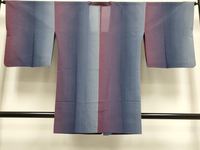 平和屋着物▽道行コート スリーシーズン 春夏秋 塵除け 縞 正絹 逸品 DABI4150du