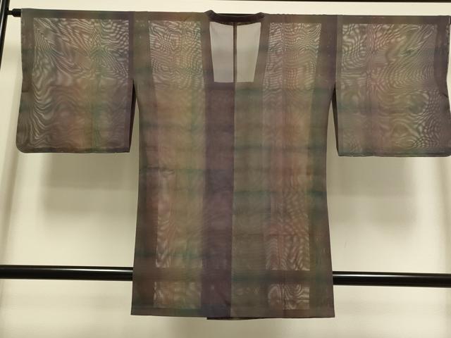 平和屋着物▽道行コート スリーシーズン 春夏秋 塵除け 格子 正絹 逸品 未使用 DABI4153du