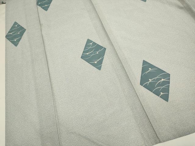平和屋着物*夏物 お召 風通紗 露芝菱文 正絹 逸品 DABI4157du