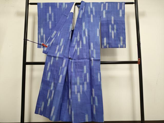 平和屋着物▽上質な紬 単衣 絣間道 正絹 逸品 DABI4158du