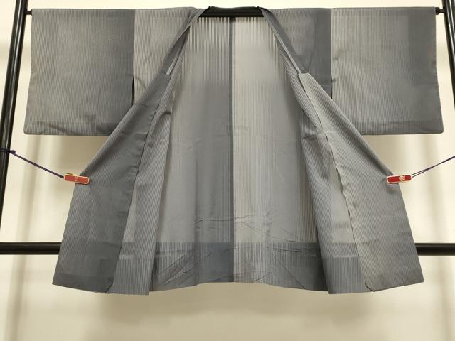 平和屋着物▽道行コート スリーシーズン 春夏秋 塵除け 縞 正絹 逸品 DABI4168du