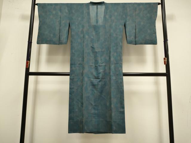 平和屋着物▽道行コート スリーシーズン 春夏秋 塵除け 霞文 ロング丈 正絹 逸品 DABI4170du