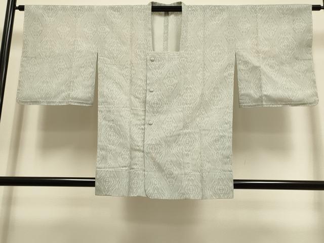 平和屋着物▽道行コート スリーシーズン 春夏秋 塵除け 菱文 灰汁色 正絹 逸品 DABI4173du