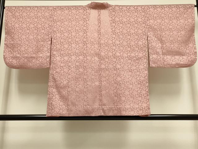 平和屋着物▽道中着 スリーシーズン 春夏秋 塵除け 草花紋紗 浅蘇芳色 正絹 逸品 DABI4180du