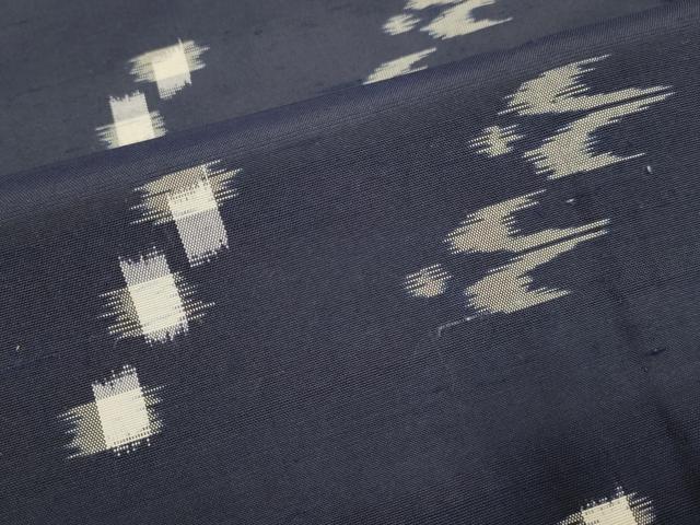 平和屋着物▽本場琉球絣 紬 単衣 琉球絣文様 正絹 逸品 DABI4190du
