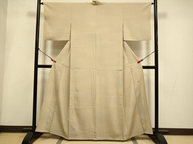 平和屋着物▽上質な小紋 単衣 作家物 霞文 正絹 逸品 DABI4241du