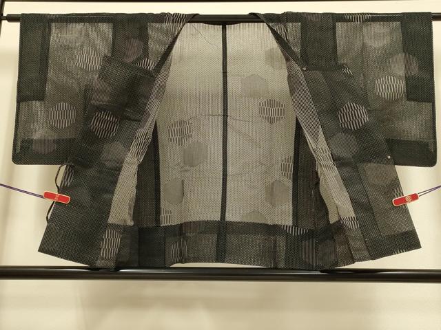 平和屋着物▽道行コート スリーシーズン 春夏秋 塵除け 亀甲文 正絹 逸品 DABI4249du