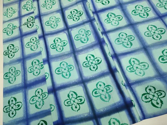 平和屋着物▽上質な小紋 単衣 格子花文 正絹 逸品 DABI4261du
