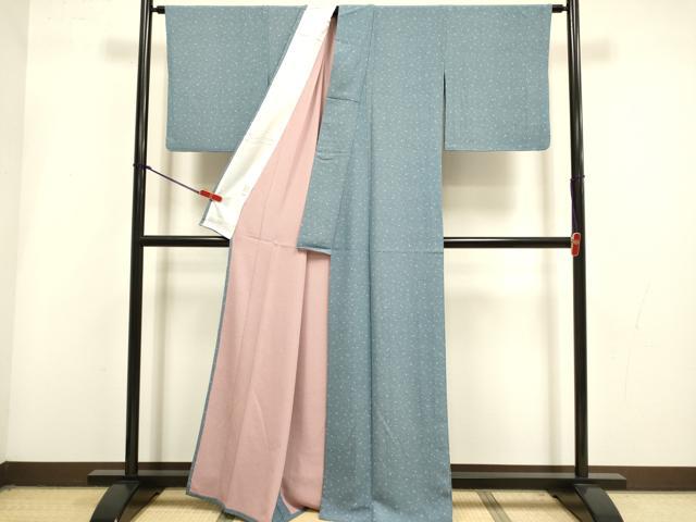 平和屋着物▽江戸小紋 単衣 両面染め 鮫小紋柄 さんび謹製 洗える着物 DABI4276du