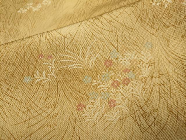 平和屋着物▽上質な小紋 単衣 草花文 暈し染め 正絹 逸品 DABI4282du