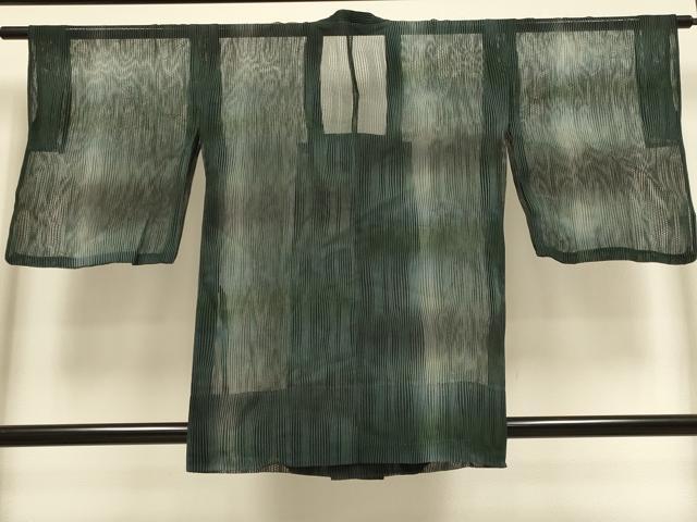 平和屋着物▽道行コート スリーシーズン 春夏秋 塵除け 霞文 正絹 逸品 DABI4291du