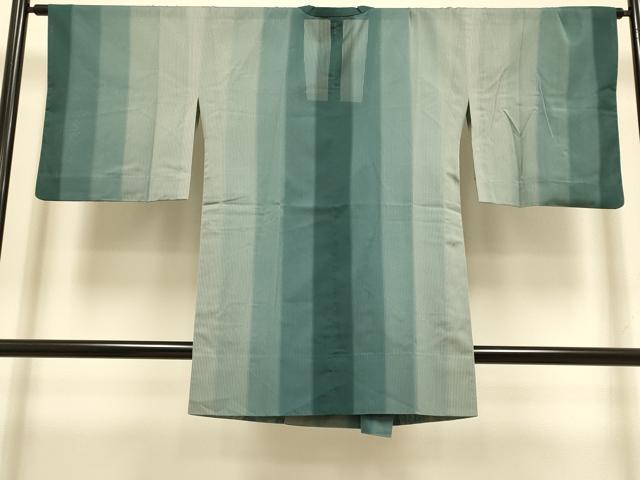 平和屋着物▽道行コート 二部式 スリーシーズン 春夏秋 塵除け 縞 高島屋扱い 正絹 逸品 DABI4292du