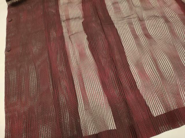 平和屋着物▽道行コート スリーシーズン 春夏秋 塵除け 変わり縞 正絹 逸品 DABI4302du