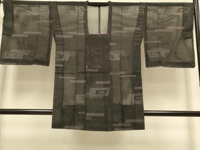 平和屋着物▽道行コート スリーシーズン 春夏秋 塵除け 幾何学文様 正絹 逸品 未使用 DABI4304du