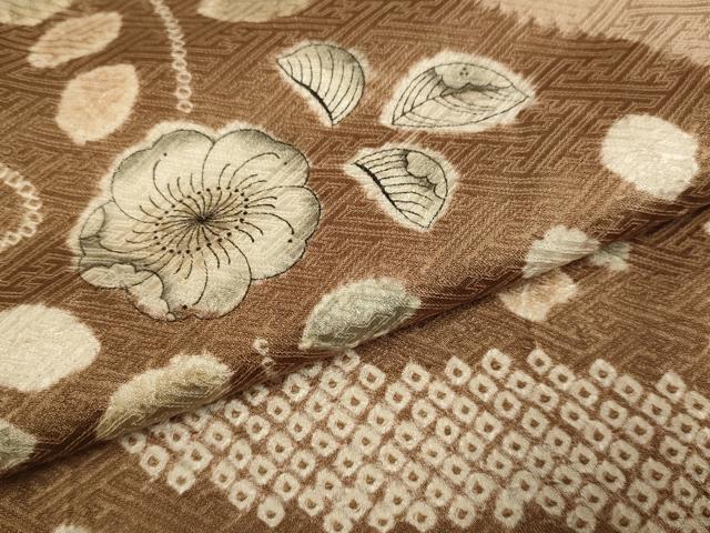 平和屋着物●訪問着 辻が花 絞り 正絹 逸品 DABI4313du