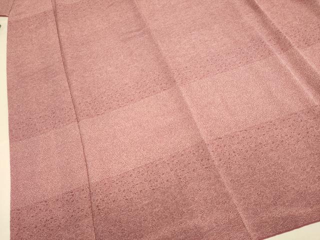 平和屋着物●江戸小紋 横段花文 正絹 逸品 DABI4314du