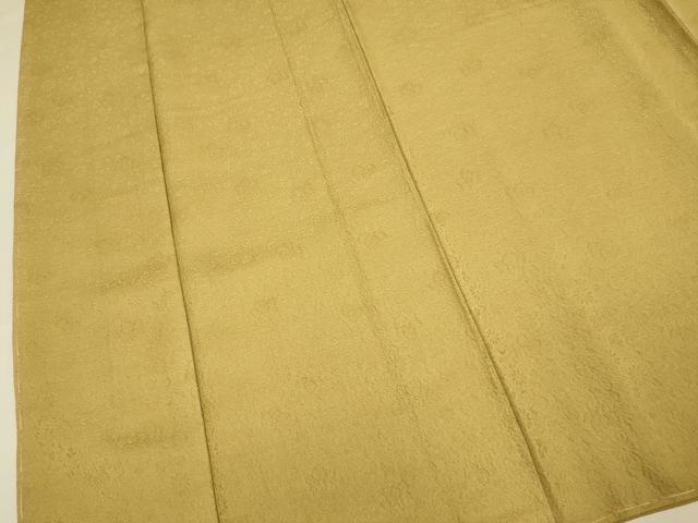 平和屋着物●上質な色無地 草花地紋 飴色 正絹 逸品 未使用 DABI4315du