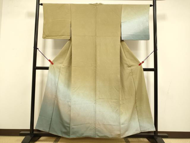 平和屋着物●訪問着 作家物 墨流し模様染 暈し染め 正絹 逸品 DABI4323du