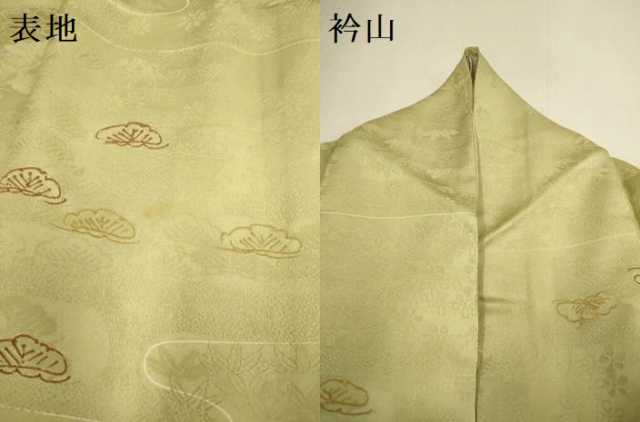 平和屋着物●上質な小紋 松文 地紋起こし 正絹 逸品 DABI4326du