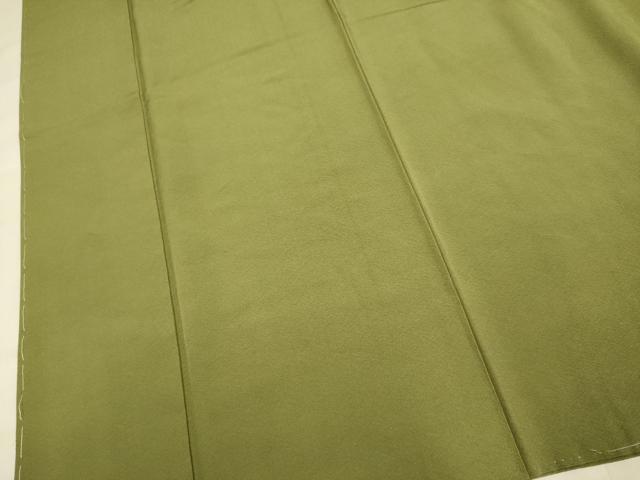 平和屋着物●上質な色無地 濃い黄海松茶色 正絹 逸品 未使用 DABI4327du