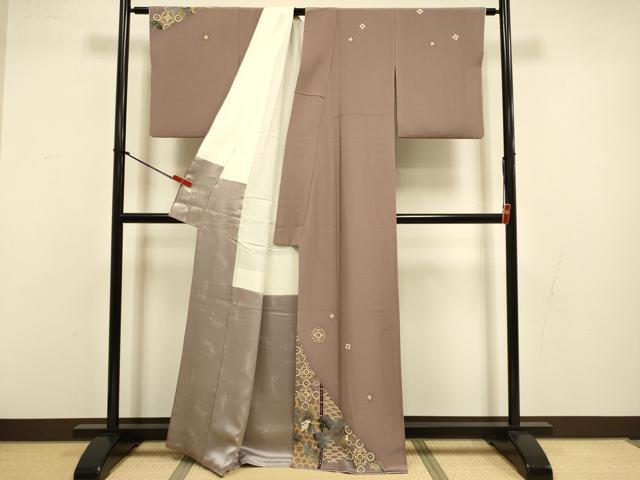 平和屋着物●世界的友禅作家 千地泰弘 訪問着 吉祥花文 金彩 正絹 逸品 DABI4329du