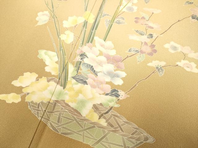 平和屋着物●本加賀友禅作家 清藤宏 訪問着 草花文 暈し染め 正絹 逸品 DABI4333du