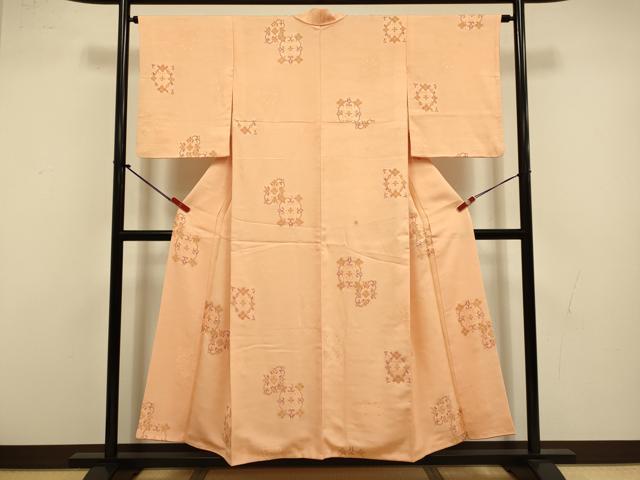 平和屋着物●上質な小紋 洋花文 正絹 逸品 DABI4339du