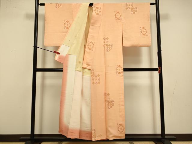 平和屋着物●上質な小紋 洋花文 正絹 逸品 DABI4339du