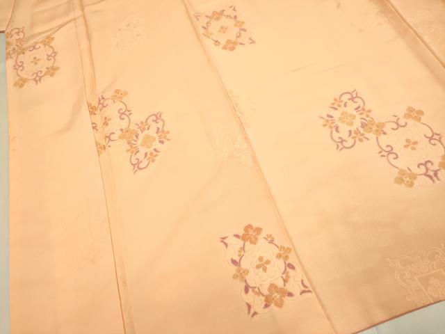 平和屋着物●上質な小紋 洋花文 正絹 逸品 DABI4339du