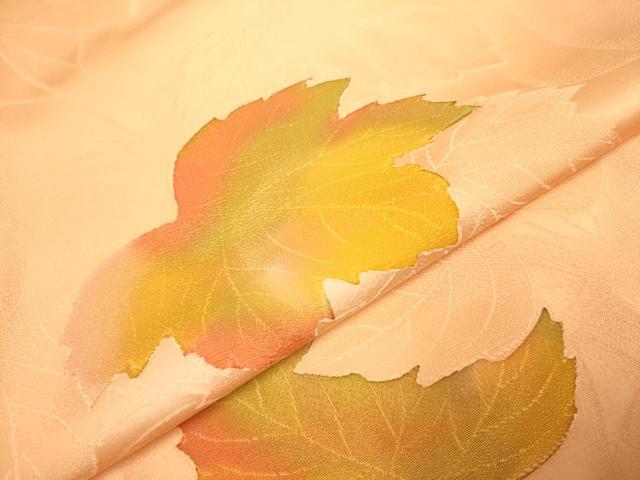 平和屋着物●上質な小紋 草葉文 暈し染め 地紋起こし 正絹 逸品 DABI4343du