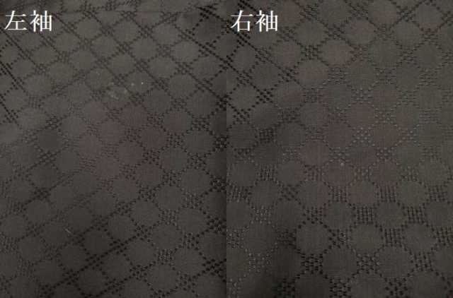 平和屋着物▽上質な紬 単衣 花織 格子 濃い紅消鼠色 正絹 逸品 DABI4356du